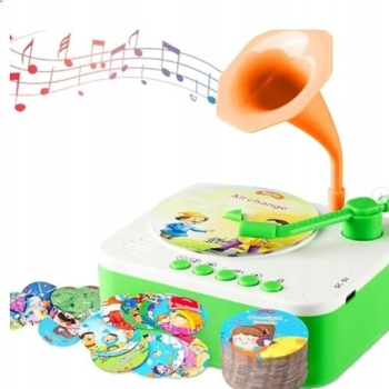 GRAMOFON-DLA-DZIECI-96-PLYT-BAJKI-PIOSENKI-BLUETOOTH-NAUKA-ANGIELSKIEGO-Marka-bez-marki
