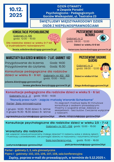 Dzień Otwarty w Zespole Poradni Psychologiczno- Pedagogicznnych